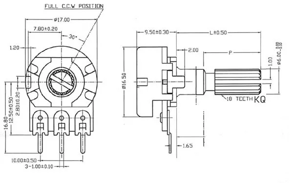 Why Is My Cooling Pad Speed Dial Potentiometer Not Working? 3 10k linear potentiometer internal components