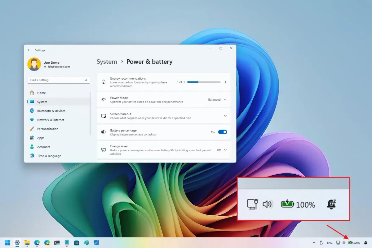 Battery Bar Pro taskbar display error