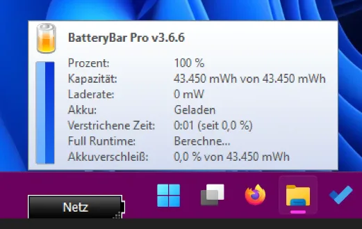 Battery Bar Pro taskbar pinning process