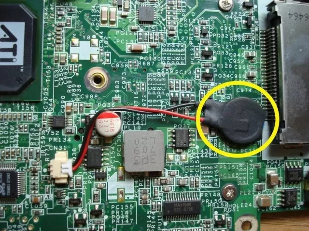CMOS battery reversed polarity damage