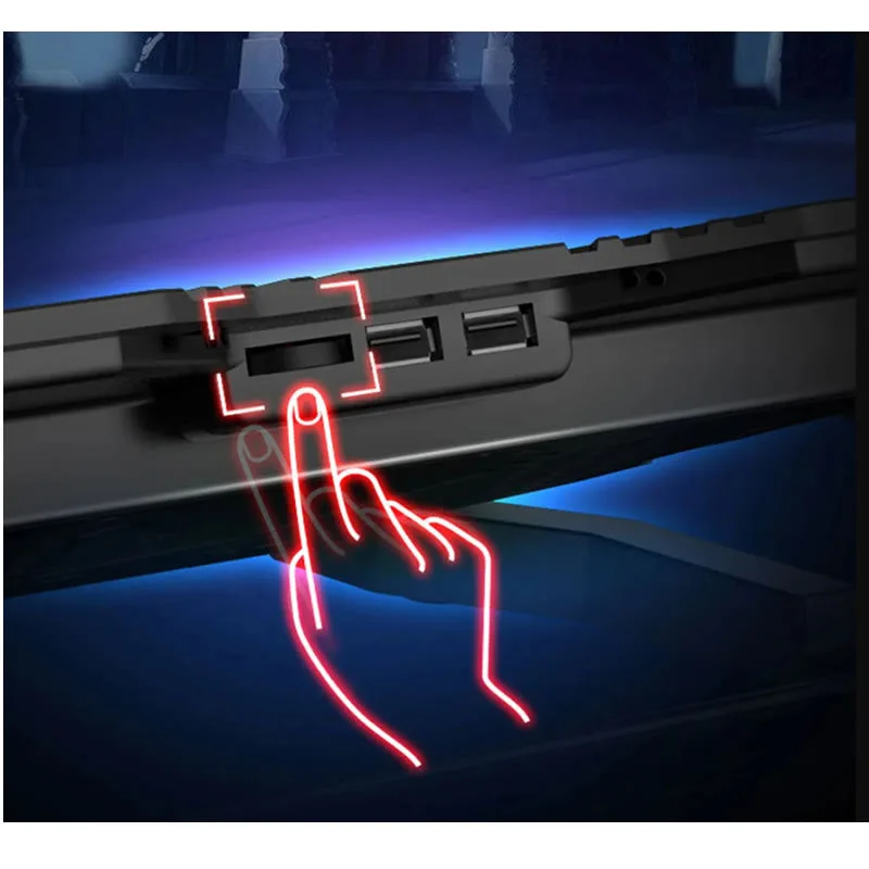cooling pad fan blade pitch orientation