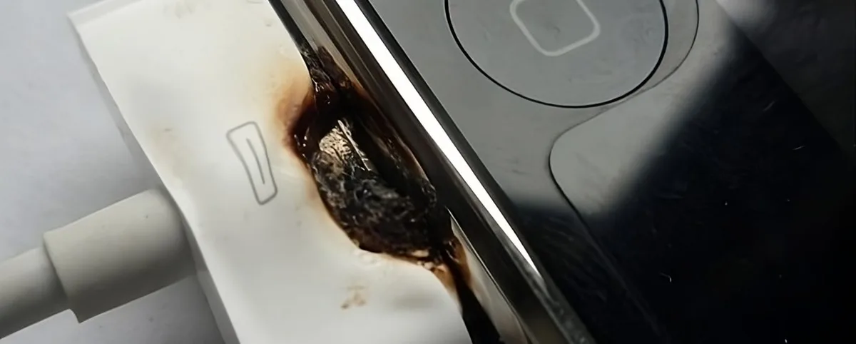 counterfeit laptop charger fire hazard