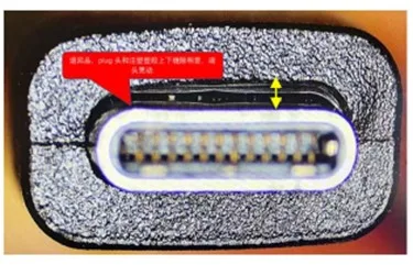 damaged USB-C cable and laptop port