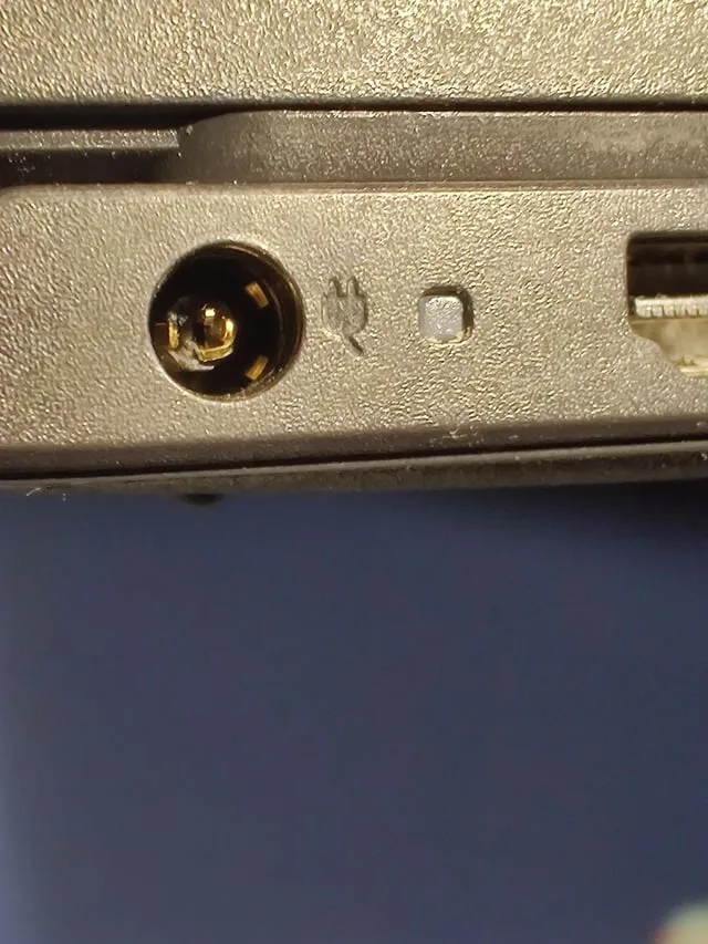frayed laptop charging cable