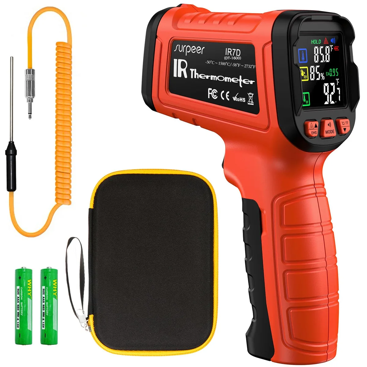 infrared thermometer charger temperature check