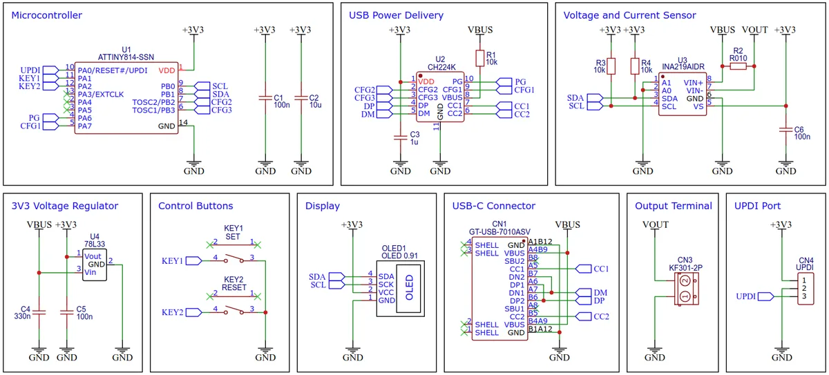 inline USB power testing series circuit