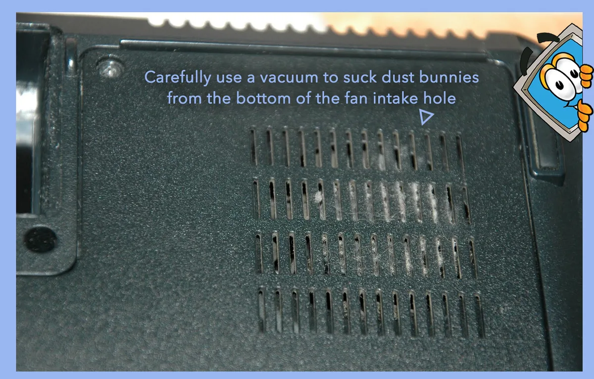 laptop bottom air intake vent