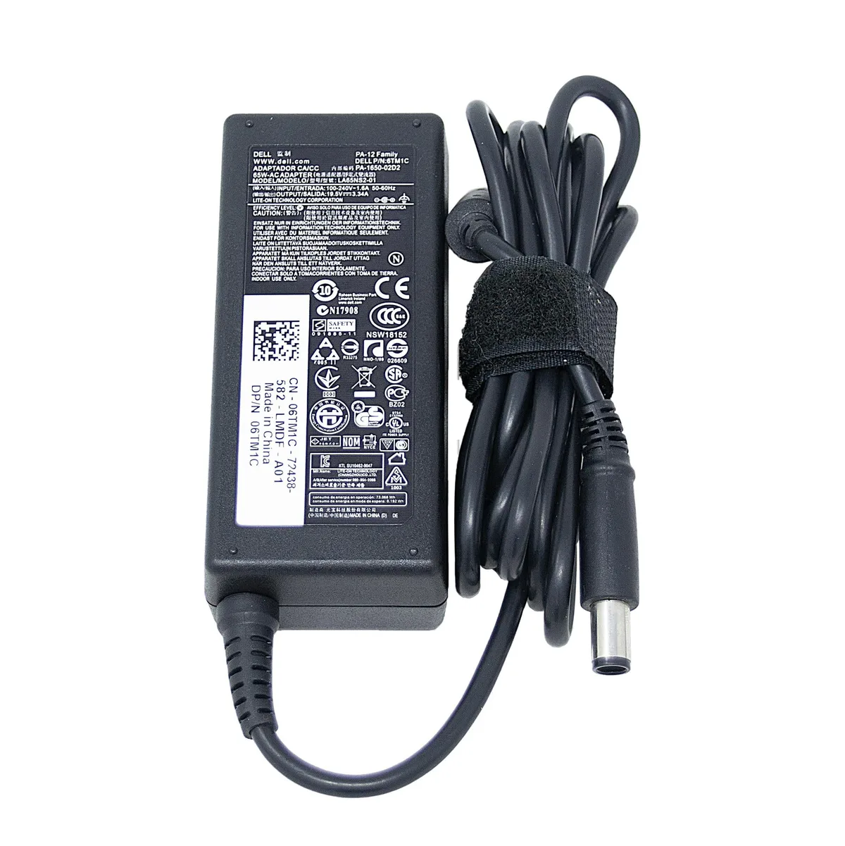 laptop charger output label