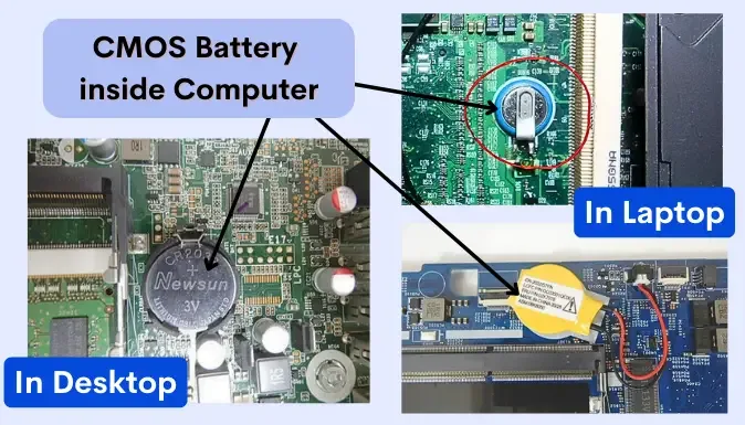 laptop CMOS battery replacement process
