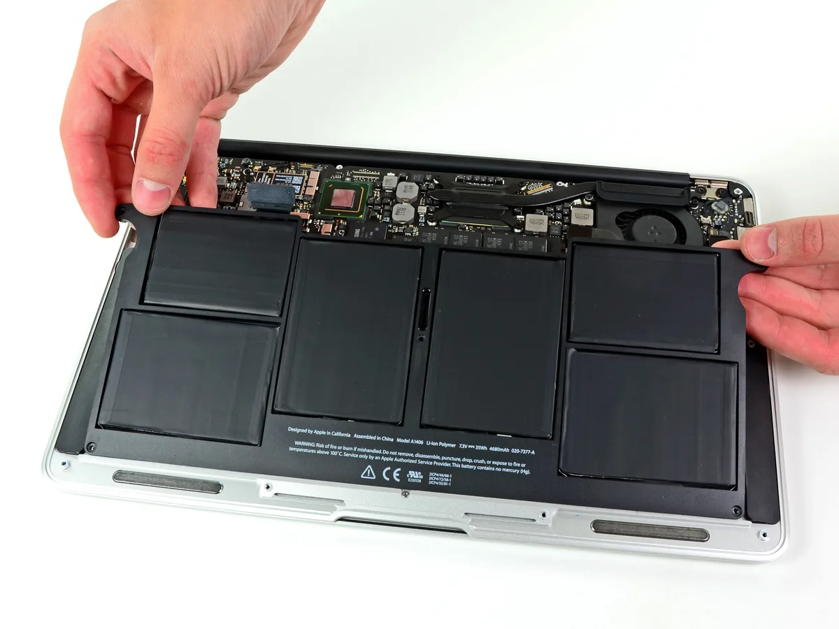 MacBook Air battery disassembly safety