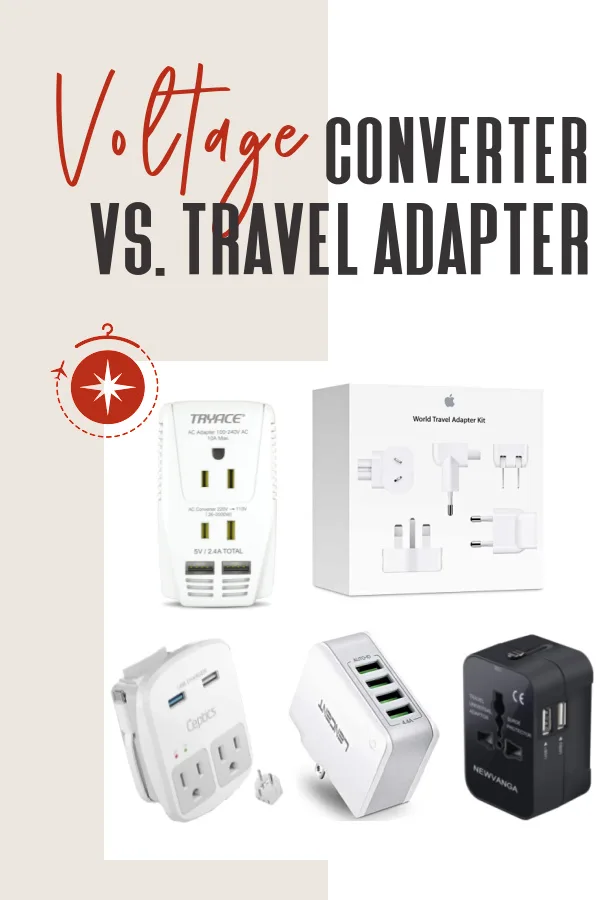 plug adapter vs voltage converter