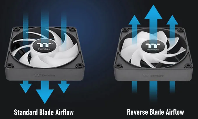 reversed laptop cooling pad fan airflow