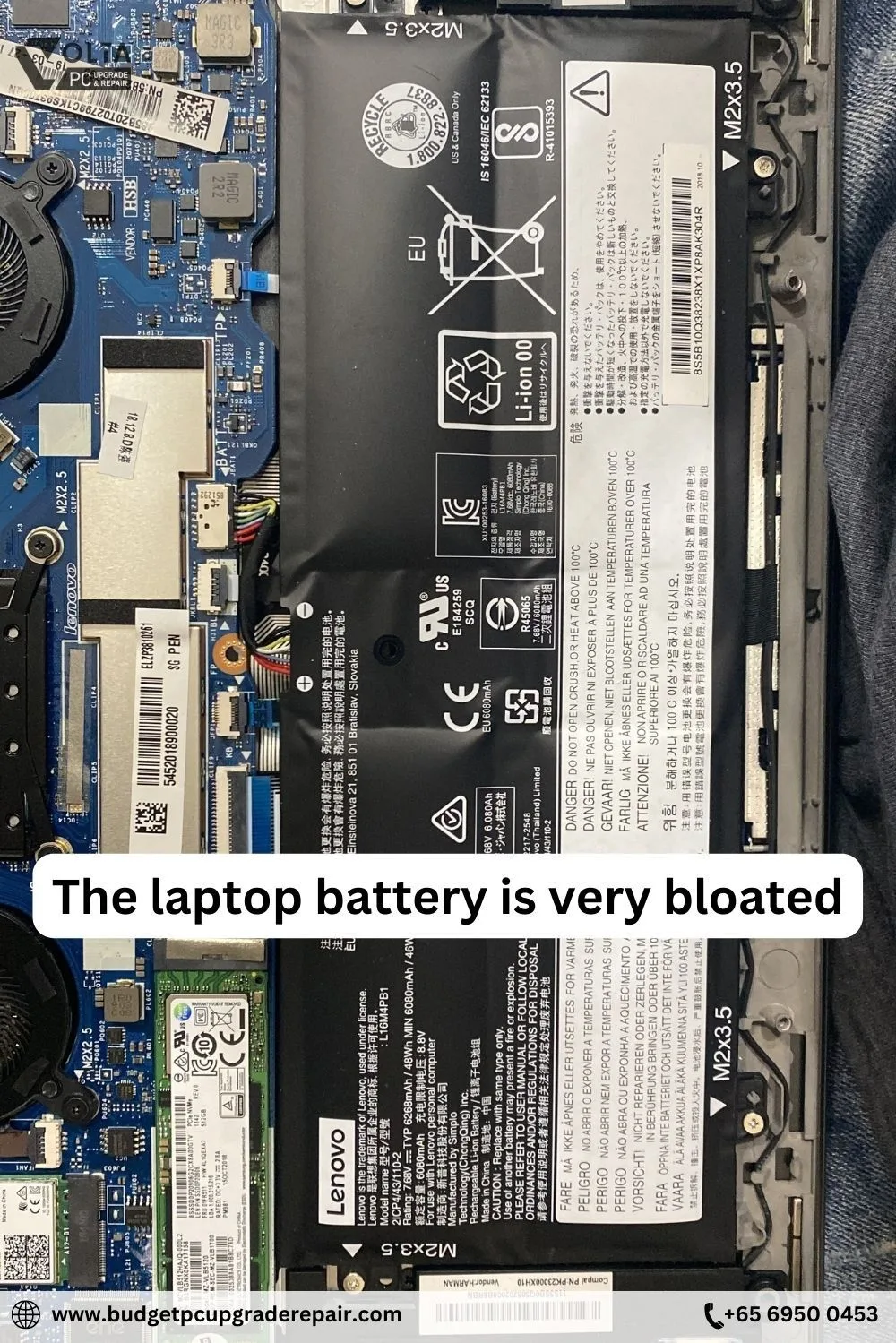 swollen laptop battery 1mm danger threshold