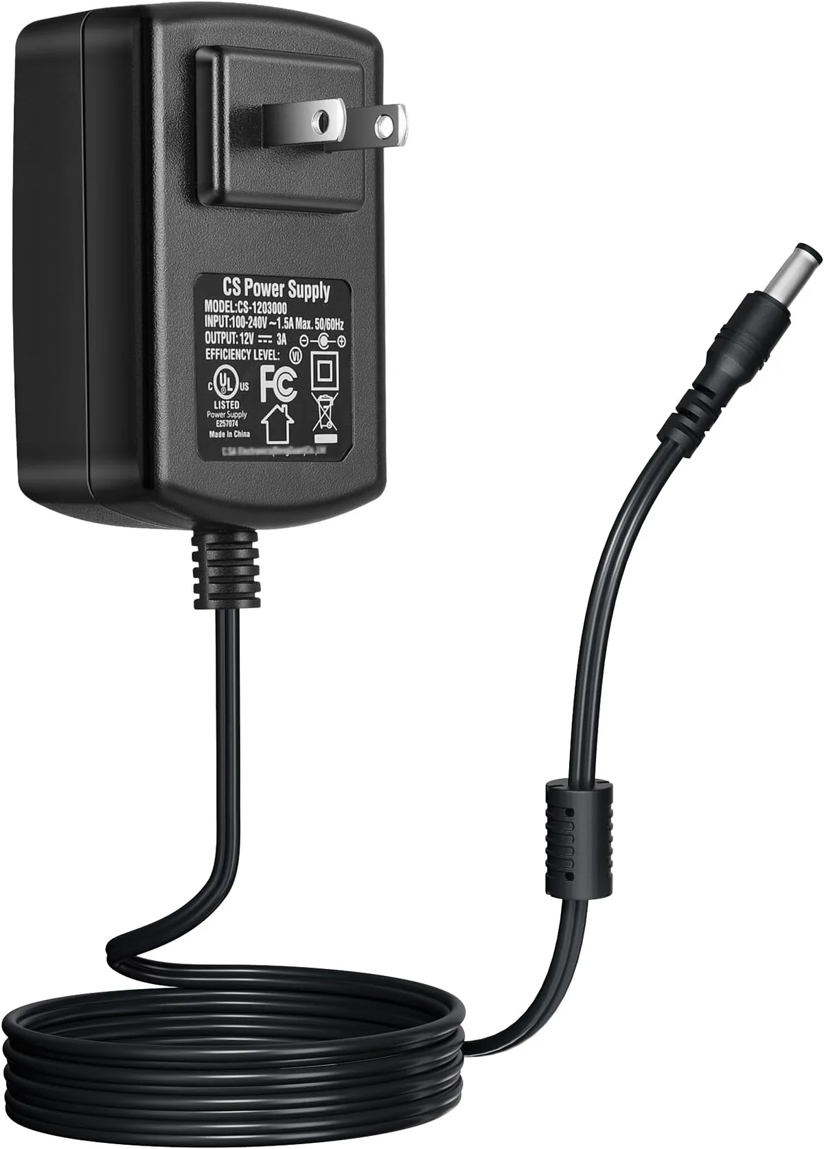UL listed 12V DC power adapter