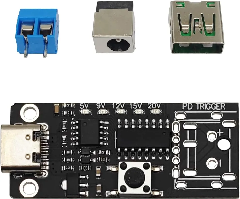 USB-C PD trigger module slim tip cable splicing